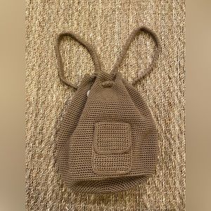 Y2K Vintage Crochet Hobo Bucket Backpack Bag The SAK